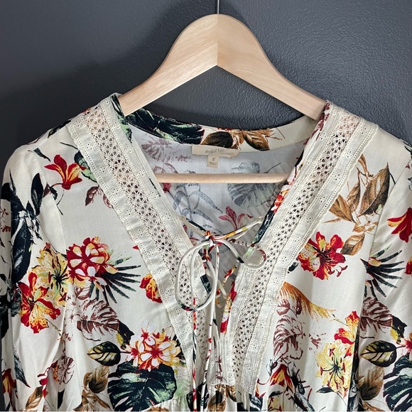 Mystree Boho Floral Ombre Blouse - Picture 3 of 6